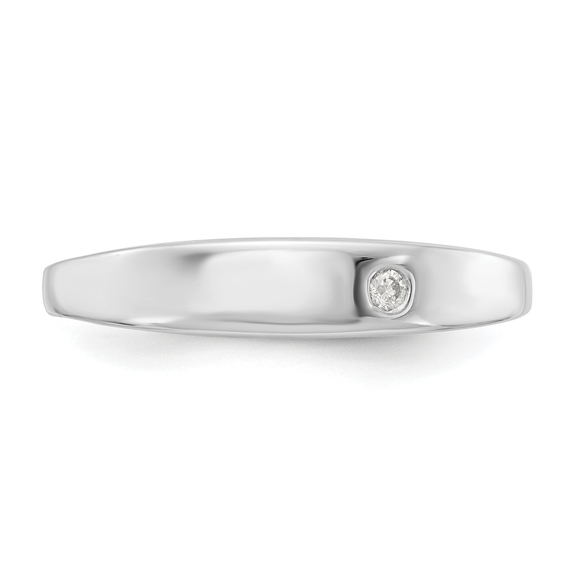 925 Sterling Silver Rhodium-plated Diamond Ring - Picture 5 of 9
